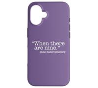 WHEN THERE ARE NINE Ruth Bader Ginsburg Quote Meme Case for iPhone 16