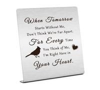 When Tomorrow starts without me Memorial Gift for Loss of Loved Remembrance Desk Decorations Loss of Father Mother Sympathy Gifts Bereavement Desk Plaque Decor Condolences Gifts Grief Gifts