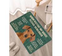 When Visiting My House Please Remember Dachshund Doormat Dogs Gift Welcome Mat for Front Door Porch Entry,Non-Slip Indoor/Outdoor Door Mats Entrance Floor Area Rug for Home Kitchen Bathroom Decorative