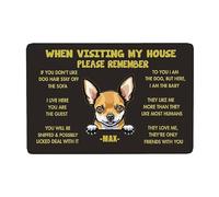 WHEN VISITING MY HOUSE PLEASE REMEMBER dog rules Chihuahua 6 funny dog sign personalized dog name yard Sign home decor 8 x 12 Inch