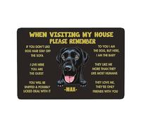 WHEN VISITING MY HOUSE PLEASE REMEMBER dog rules Labrador 2 funny dog sign personalized dog name yard Sign home decor 8 x 12 Inch