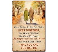 When We Get to the End of Our Lives Together Metal Old Couple Gift Valentine's Day Sign You And Me Couples Wedding Anniversary Sign Tin Sign Home Decor Metal Signs Wall Decor 6 * 8 inch