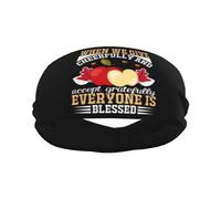 When We Give Cheerfully And Accept Gratefully Everyone Is Blessed Thanksgiving Unisex Hair Band Lightweight Hairband Moisture Wicking Sports Headband For Running Tennis Fitness Gym