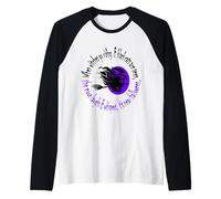 When Witches Go Riding Tis Near Halloween Purple Text Raglan Baseball Tee
