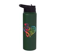 When Words Fail Music Speaks Band Orchestra Musician Stainless Steel Insulated Water Bottle