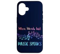 WHEN WORDS FAIL MUSIC SPEAKS Band Orchestra Teacher Musician Case for iPhone 16