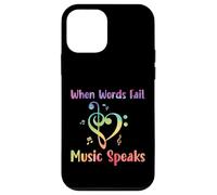 When Words Fail Music Speaks - Bass Clarinet Player Gifts Case for iPhone 12 mini