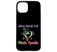 When Words Fail Music Speaks - Bass Clarinet Player Gifts Case for iPhone 15 Plus