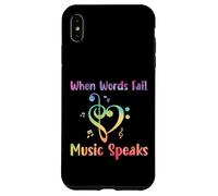 When Words Fail Music Speaks - Bass Clarinet Player Gifts Case for iPhone XS Max