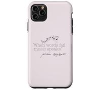 WHEN WORDS FAIL MUSIC SPEAKS Shakespeare Meme Quote ON BACK Case for iPhone 11 Pro Max