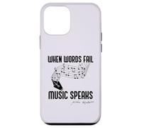 WHEN WORDS FAIL MUSIC SPEAKS Shakespeare Meme Quote ON BACK Case for iPhone 12 mini
