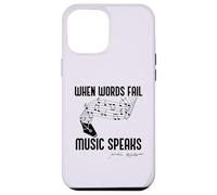 WHEN WORDS FAIL MUSIC SPEAKS Shakespeare Meme Quote ON BACK Case for iPhone 12 Pro Max
