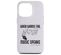 WHEN WORDS FAIL MUSIC SPEAKS Shakespeare Meme Quote ON BACK Case for iPhone 13 Pro
