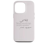 WHEN WORDS FAIL MUSIC SPEAKS Shakespeare Meme Quote ON BACK Case for iPhone 13 Pro