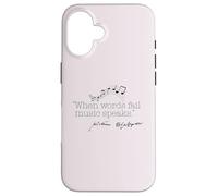 WHEN WORDS FAIL MUSIC SPEAKS Shakespeare Meme Quote ON BACK Case for iPhone 16