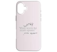 WHEN WORDS FAIL MUSIC SPEAKS Shakespeare Meme Quote ON BACK Case for iPhone 16 Plus
