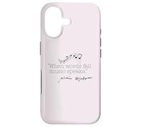 WHEN WORDS FAIL MUSIC SPEAKS Shakespeare Meme Quote ON BACK Case for iPhone 17
