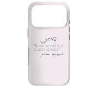 WHEN WORDS FAIL MUSIC SPEAKS Shakespeare Meme Quote ON BACK Case for iPhone 17 Pro