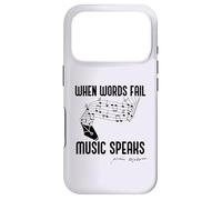 WHEN WORDS FAIL MUSIC SPEAKS Shakespeare Meme Quote ON BACK Case for iPhone 17 Pro