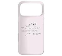 WHEN WORDS FAIL MUSIC SPEAKS Shakespeare Meme Quote ON BACK Case for iPhone 17 Pro Max