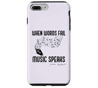 WHEN WORDS FAIL MUSIC SPEAKS Shakespeare Meme Quote ON BACK Case for iPhone 7 Plus/8 Plus