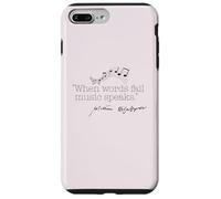 WHEN WORDS FAIL MUSIC SPEAKS Shakespeare Meme Quote ON BACK Case for iPhone 7 Plus/8 Plus