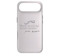 WHEN WORDS FAIL MUSIC SPEAKS Shakespeare Meme Quote ON BACK Case for iPhone Air