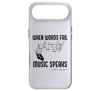 WHEN WORDS FAIL MUSIC SPEAKS Shakespeare Meme Quote ON BACK Case for iPhone Air