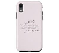 WHEN WORDS FAIL MUSIC SPEAKS Shakespeare Meme Quote ON BACK Case for iPhone XR