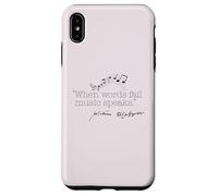 WHEN WORDS FAIL MUSIC SPEAKS Shakespeare Meme Quote ON BACK Case for iPhone XS Max