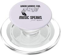 WHEN WORDS FAIL MUSIC SPEAKS Shakespeare Meme Quote ON BACK PopSockets PopGrip for MagSafe