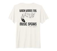 When Words Fail Music Speaks Shakespeare Meme Quote ON Back Premium T-Shirt
