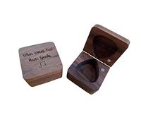 When Words Fail Music Speaks, Walnut Guitar Pick Box, Music Quotes Gift for Music Teacher Students, Guitar Gifts for Son Dad Music Lovers,1 Pack