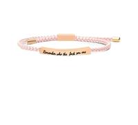 When Words Fail, This Bracelet Speaks - A Gift of Encouragement,Joyfullygo Motivational Bracelet,Handmade Braided Adjustable Inspirational Tube Bracelets,for Birthday Festival Gifts (#Rose Gold,black)