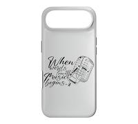When Words Leave Off Music Begins Vintage Microphone Case for iPhone Air
