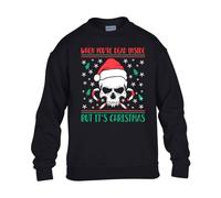 When You Are Dead Christmas Jumper Mens Sweatshirt Boys Pullover Party Funny Christmas Jumpers For Women Xmas Unisex Festive Gift Girls Kids Sweat Top Printed Black - Large