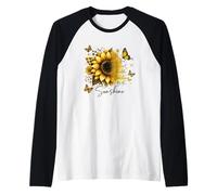 When You Can't Find Sunshine, Be The Sunshine Art Sunflower Raglan Baseball Tee