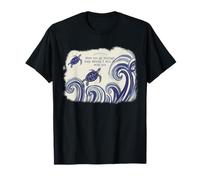 When You Go Through Deep Waters Christian Sea Turtle Art T-Shirt