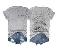 When You Go Through Deep Waters Shirt Deep Waters Jesus Tshirt Christian Isaiah 43:2 Bible Verse T-Shirts Grey