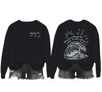 When You Go Through Deep Waters Sweatshirt, Deep Waters Jesus Shirt, Christian Hoodie For Women Men Black