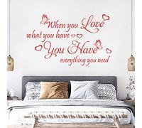 When You Love What You Have, You Have Everything ... - Quote Decal Wall Sticker [Large] [Poppy]