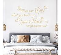 When You Love What You Have, You Have Everything ... - Quote Decal Wall Sticker [XLarge] [Cream]