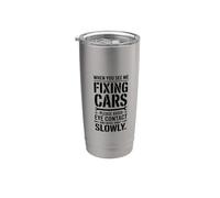 When You See Me Fixing Cars Please Avoid, Auto Mechanic Stainless Steel Insulated Tumbler