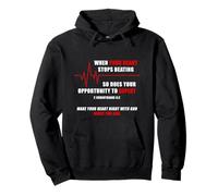 When Your Heart Stops Beating - Christian Faith EKG Gospel Pullover Hoodie
