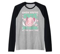 When You're Cute But Weird At The Same Time Axolotl Raglan Baseball Tee