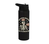 When You're Dead Inside But Its 4th of July Stainless Steel Insulated Water Bottle