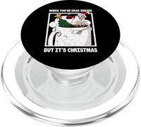 When You're Dead Inside But It's Christmas Funny Skeleton PopSockets PopGrip for MagSafe