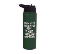 When You're Dead Inside but It's Easter Funny Skeleton Stainless Steel Insulated Water Bottle