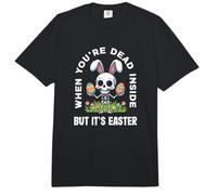 When You're Dead Inside But It's Easter Skeleton Bunny Comfort Colors Adult Heavyweight T-Shirt