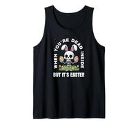 When You're Dead Inside But It's Easter Skeleton Bunny Tank Top